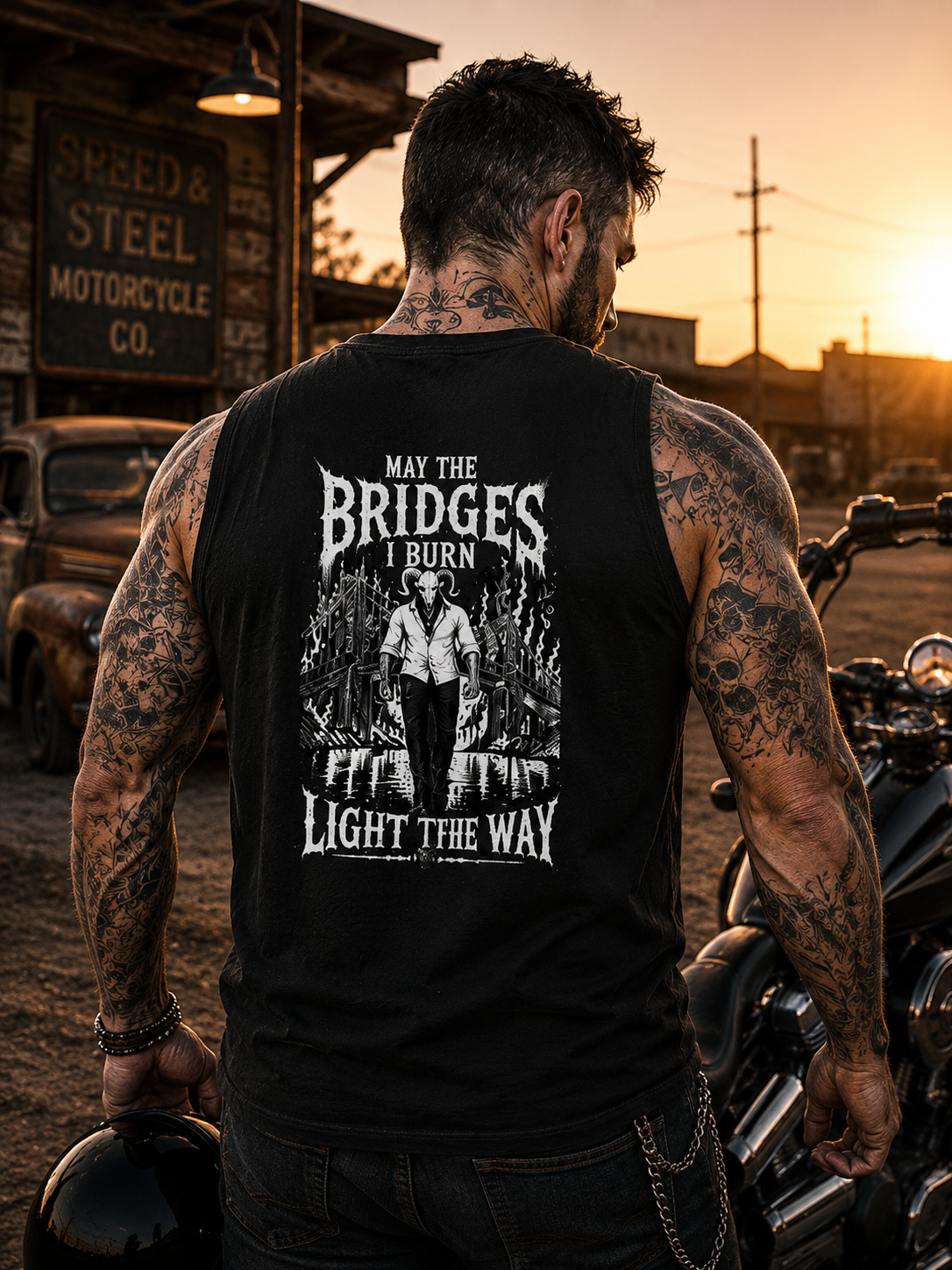 MAY THE BRIDGES I BURN LIGHT THE WAY