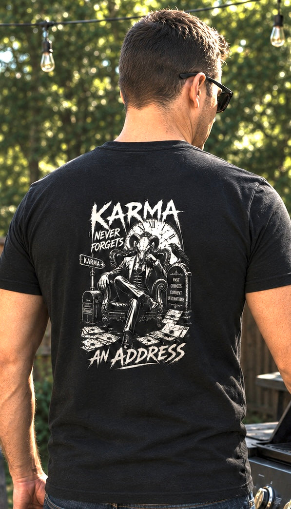 KARMA NEVER FORGETS AN ADDRESS